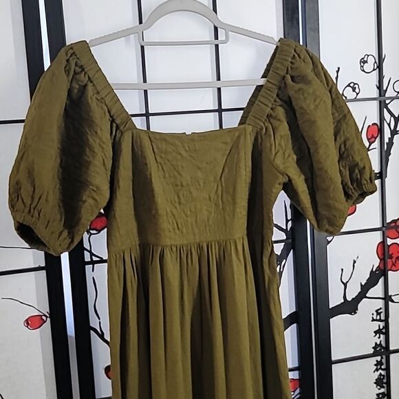 Madewell Quilted Tiered Midi Dress - Picture 7 of 12